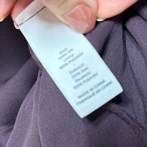 Cinq a Sept Sia Choker Ruffled Silk Blouse in Burgundy XS NWOT - Picture 10 of 11